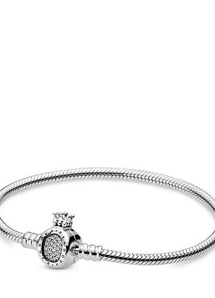 Срібний браслет пандора "корона о" 598286cz 22