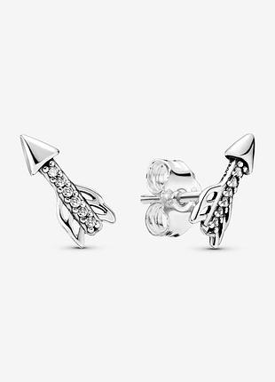 Срібні сережки "сяючі стріли" 297828cz
