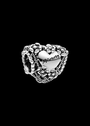 Серебряный шарм пандора "цветы для мамы" 798892c00