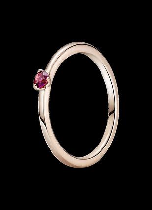 Серебряное кольцо пандора с красным камнем 189259c01