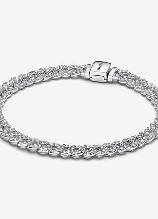 Серебряный браслет pandora с сияющим паве 593008c01 20