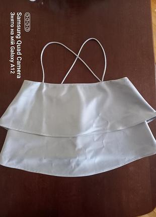 Молодіжний топ zara тканина плотний атлас зі стрейчем