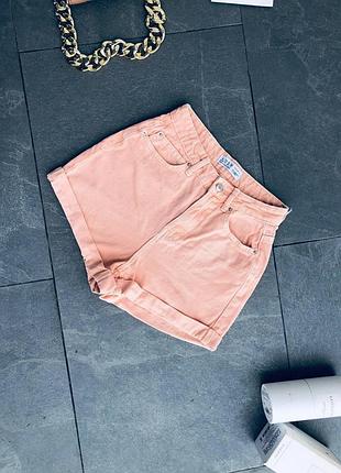 Джинсовые шорты персикового цвета primark