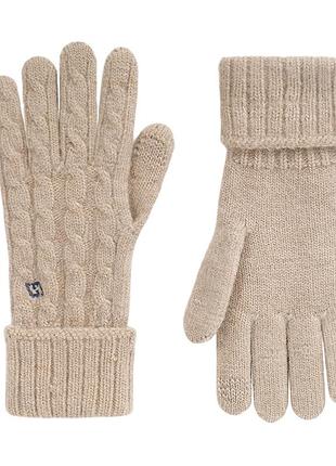 Перчатки женские зимние fashion к126 бежевые сенсорные, 9.5"/24 см., бежевый 4661408