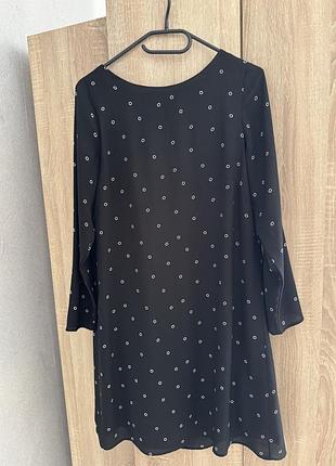 Плаття h&m чорне з принтом, розмір 40 eur