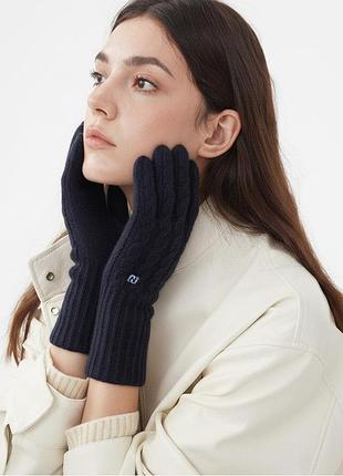 Перчатки женские зимние fashion к126 темно-синие сенсорные, 9.5"/24 см, синий 4661410