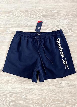 Reebok оригінал чоловічі нові шорти з кишенями, красивий, темно-синій колір