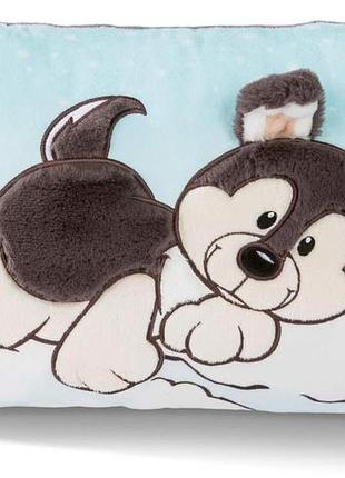 Декоративна плюшева подушка nici husky swante 43×25 см – м'яка подушка з хаскі