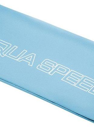 Рушник з мікрофібри aqua speed dry flat 50x100 см швидковисихаючий для басейну та фітнесу блакитний (155-02-50x100)