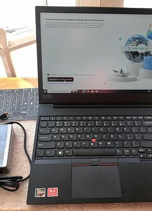 Thinkpad e585 ryzen 5 2500 (4c/8t) 8gb ssd256g 15.6" ips батарея 93% диэал, как новый