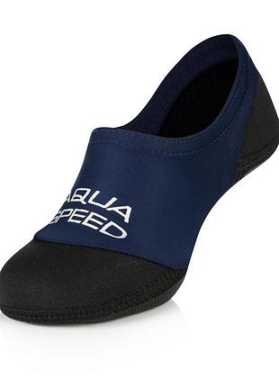 Взуття для пляжу і коралів, аквашузи aqua speed neo socks, розмір 39, чорний/синій (177-10-38-39)