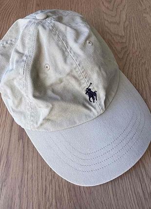 Кепка бейсболка polo ralph lauren оригінал бежева / хлопковая кепка ральф лорен