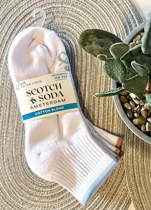 Оригінал! scotch & soda набір 3 пари білих жіночих шкарпеток, люкс бренд, нові |  35.5 ‑ 39.5 р. | ціна за набір