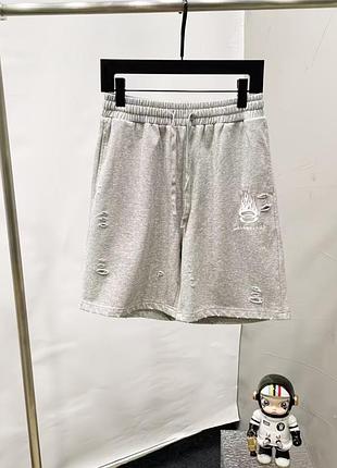 Balenciaga distressed shorts grey | нові