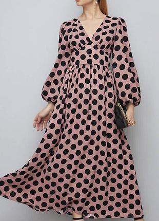Сукня жіноча в горох максі shein