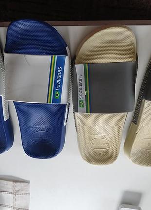 Оригинальные шлепанцы havaianas slide brasil (модель maralepes vetres). они изготовлены из качественного водостойкого материала (каучука), р.39-40