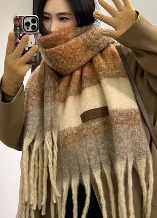 Женский зимний шарф fashion бежевый 40x200 см 2571201