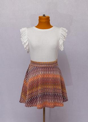 Бавовняний еластичний кроп-топ з рюшами на проймах ✂️zara, made in bangladesh 📍розмір eur l, usa l, mex 30 (деталі у описі)