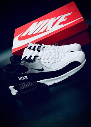 Чоловічі кросівки nike air max 90 чорно-білі спортивні повсякденні 40-45