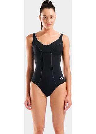 Купальник слитный для женщин arena clip back swimsuit solid b