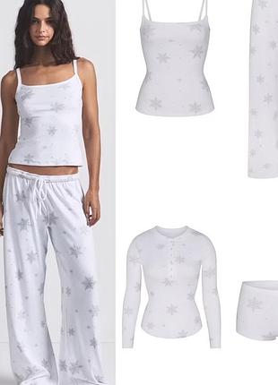 Skims logo plush pointelle rhinestone holiday collection