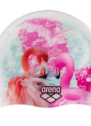 Шапочка для плавання arena hd cap (005572-224) силіконова,унісекс,біло-рожевий