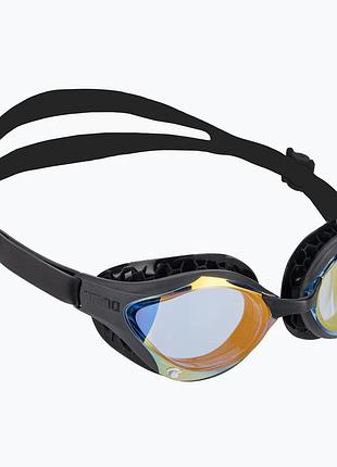 Очки для плавания arena air-bold swipe mirror (006832-100) anti-fog черно-серый