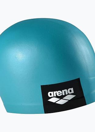 Шапочка для плавания arena logo moulded cap ( 001912-210) силиконовая, бирюзовый