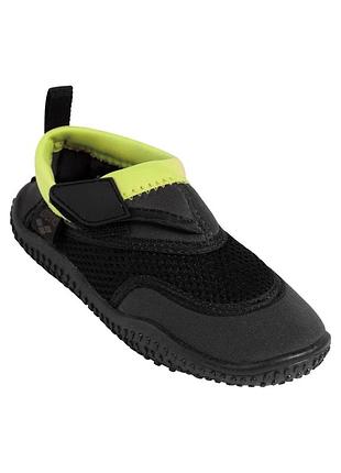 Обувь для пляжа и кораллов, аквашузы arena watershoes jr, размер 33, длина стельки 20,6см, черный/салатовый (005294-100-33)