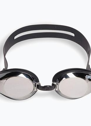 Очки для плавания arena zoom x-fit mirror (009439-110) защита uv, anti-fog,черно-серый