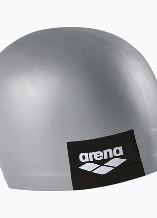 Шапочка для плавания arena logo moulded cap (001912-202) силиконовая, серый