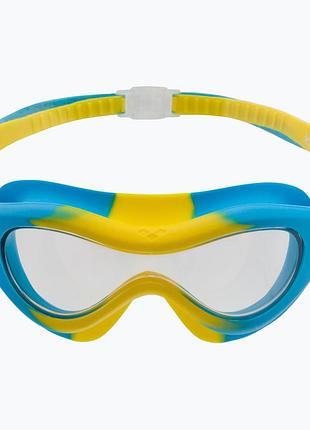 Очки-маска детские для плавания arena spider mask ( 004287-102) от 2 до 5 лет,блакитно-желтый
