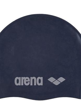 Шапочка для плавания детская arena classic silicone jr (91670-071) силикон, 6-7 лет,темно-синий