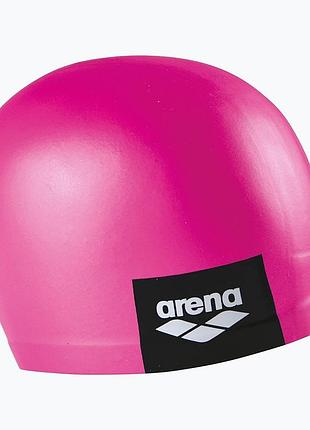 Шапочка для плавания arena logo moulded cap ( 001912-214) силиконовая, розовый