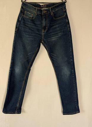 Стильные мужские темно-синие джинсы dp slim fit w33/l32