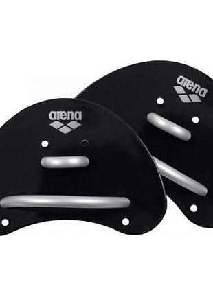 Лопатки для плавания arena elite finger paddle (95251-055) черно-серый