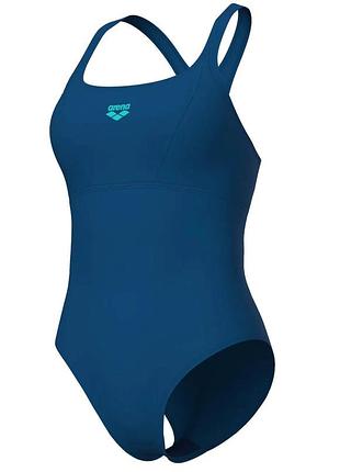 Жіночий суцільний купальник arena solid control pro back swimsuit (uv 50+) 42 синій (005910-850-42)