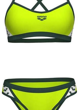 Купальник роздільний для жінок arena icons bikini cross back solid