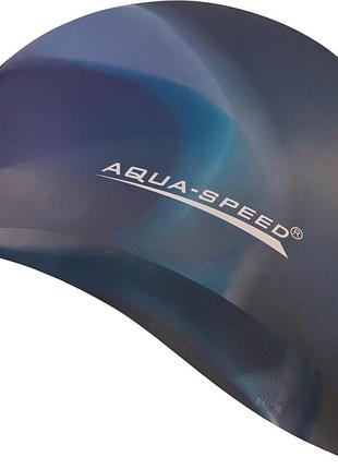Шапочка для плавання aqua speed bunt, силіконова, різнокольорова, універсальний розмір osfm (113-84)