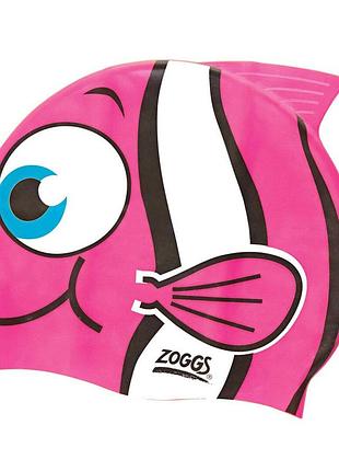 Шапочка для плавания zoggs, от 6 до 14 лет, силиконовая, розовая, универсальный размер osfm (300710.pk)