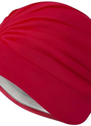 Шапочка для плавання aqua speed turban cap, жіноча, з поліестеру, червона, універсальний розмір osfm (245-31)
