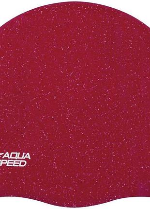 Шапочка для плавання aqua speed reco, силіконова, червона, універсальний розмір osfm (237-31)