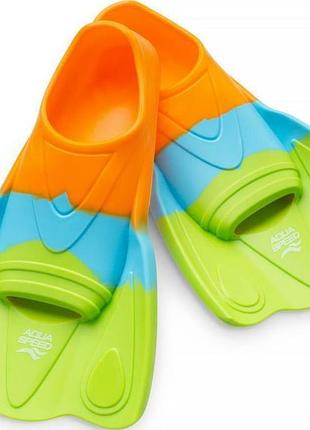Ласти для плавання дитячі aqua speed training fins moby силіконові тренувальні 30-32 різнокольоровий (733-72-30-32)