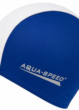 Шапочка для плавання aqua speed доросла, з поліуретану, чорна, універсальний розмір osfm (091-15)