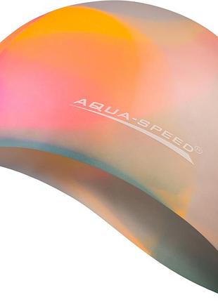 Шапочка для плавання aqua speed bunt, силіконова, різнокольорова, універсальний розмір osfm (113-50)