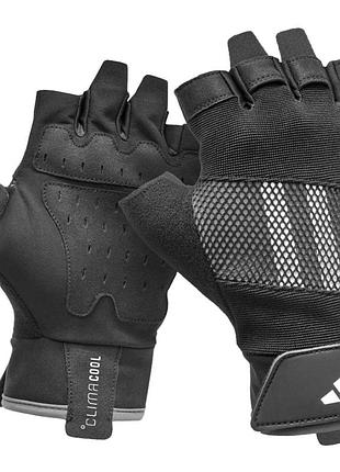 Рукавички для тренувань adidas performance, xs (обхват 18-19 см), дихаючі, сірі, екошкіра, для фітнесу та спорту (adgb-15010gr)