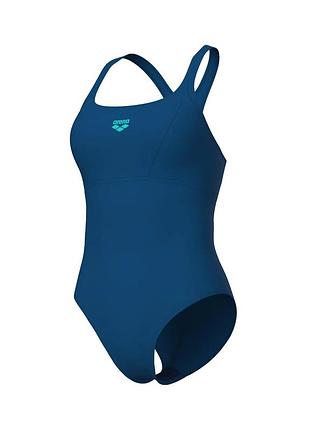 Женский купальник arena solid control pro back swimsuit (uv 50+) 44 синий (005910-850-44)
