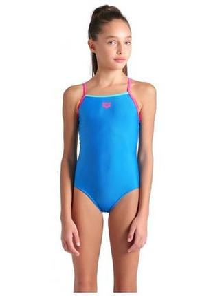 Купальник закритий для дівчаток arena swimsuit solid light drop back 116 см синій (005919-860-116)