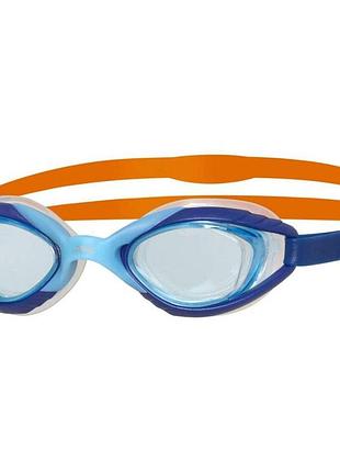 Очки для плавания детские zoggs little sonic air 2 антифог, uv-защита, 6-14 лет голубо-оранжевый (461325.blortbl)