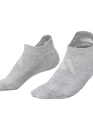 Носки для йоги studio socks, размер m/l 39-42, нескользящие носки для йоги, пилатеса и танцев, серые (adsk-10001gr)